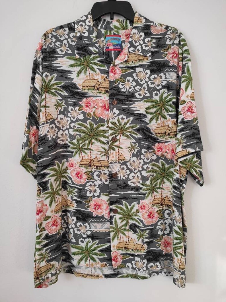 VINTAGE Joe Kealoha's Aloha Rayon Hawaiian Shirt Hibiscus | Etsy