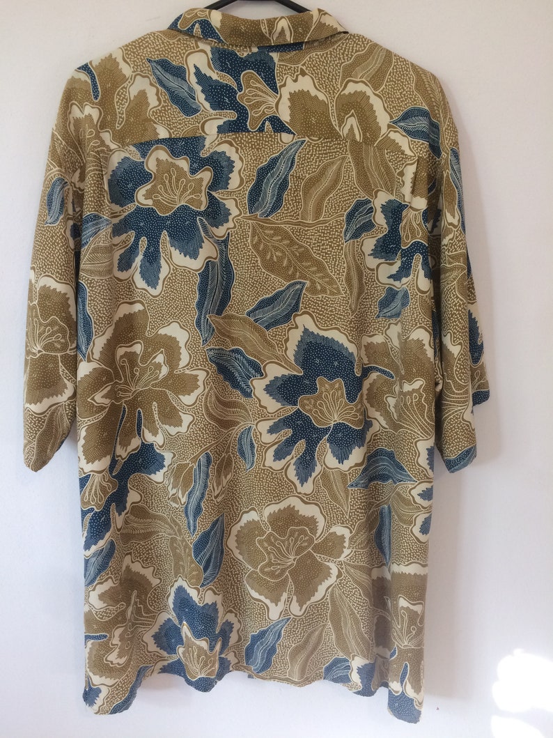 Vintage Reyn Spooner Fujiette Rayon Vintage Blue Gold Hawaiian | Etsy