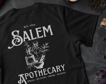 Salem Apothecary Halloween Shirt | Witchy Graphic Tee | Spooky Salem Witch T-Shirt