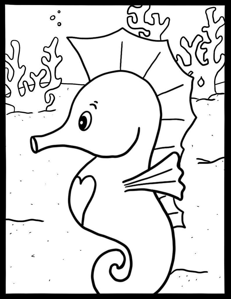 10 Simple Underwater Coloring Pages for Kids - Underwater Coloring ...