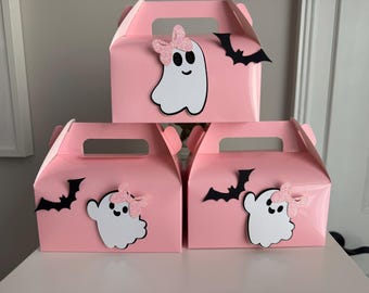 Halloween Ghost with bow favor box Birthday Party favor gift