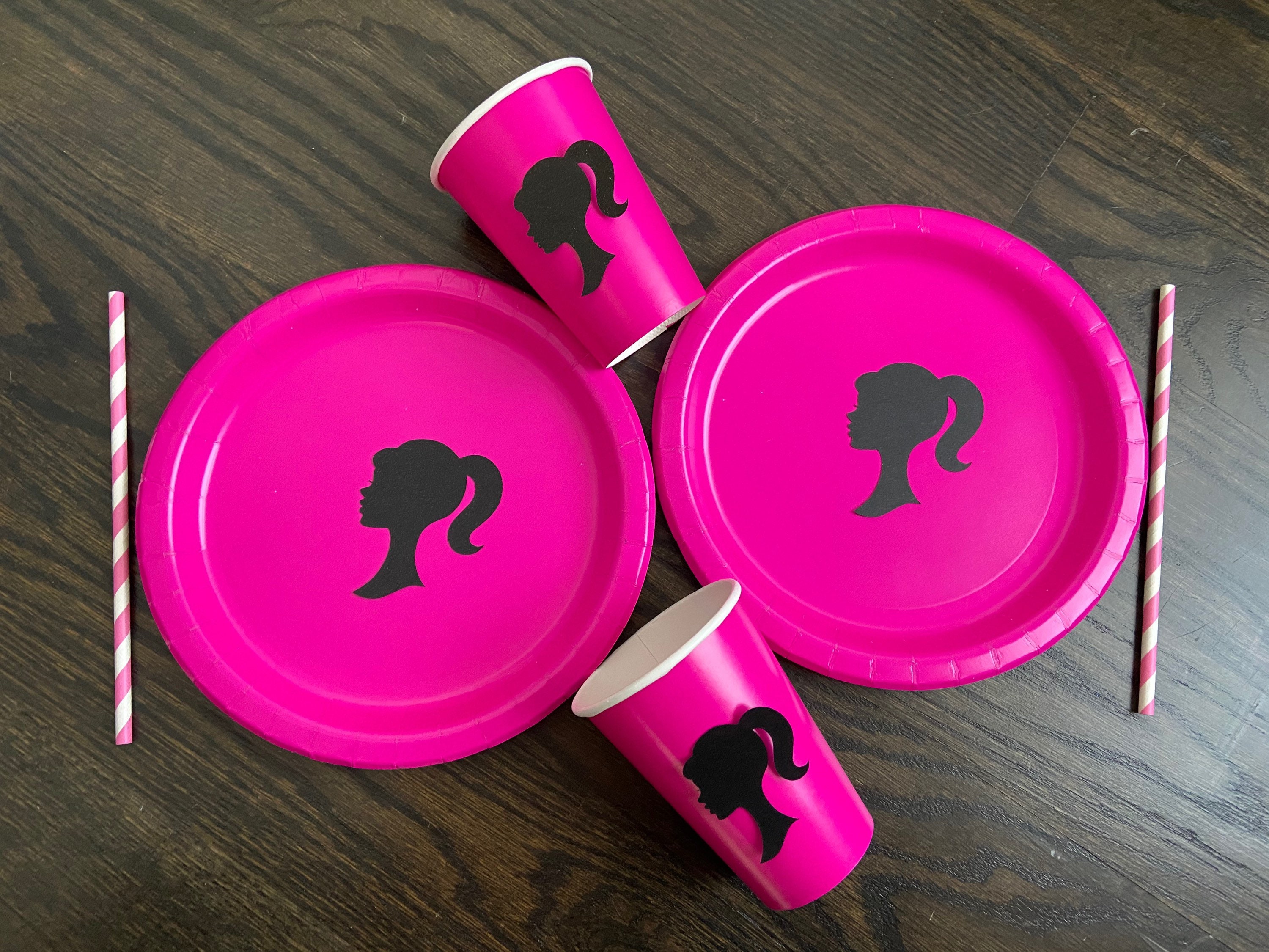 Barbie Birthday Princess Party Decoration Pink Black - Etsy