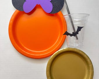 Halloween Minnie Mouse Party Set: Spooky Birthday Table Decor