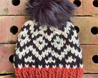 peaked beanie hat ladies