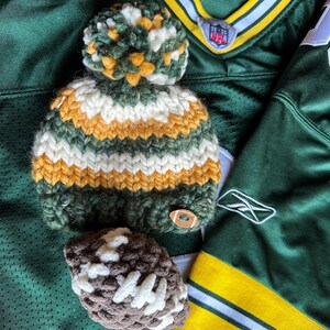 Green Bay Packers Inspired Hats, Newborn Beanie, Baby Packers Hat ...