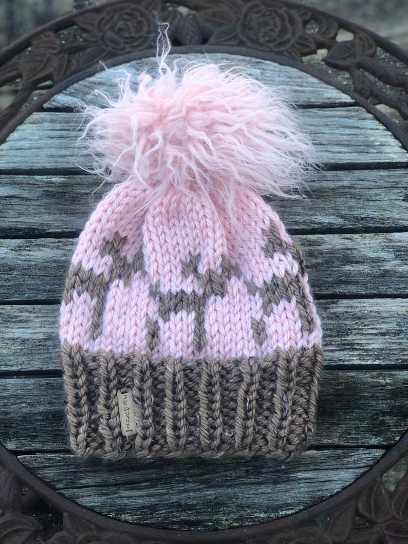Winter Reindeer Hat Pretty In Pink Reindeer Hat Pink winter slouchy hat