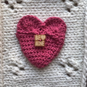 Bolsa de coração de crochê, coração vintage, porta-cartão de presente em formato de coração, presente para madrinha de casamento