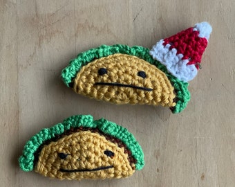 Catnip Taco for Kitty, Crochet Catnip Toy, Mini Taco Toy, Organic Catnip Toy, Handmade Christmas toy for cat, Cat lover gift