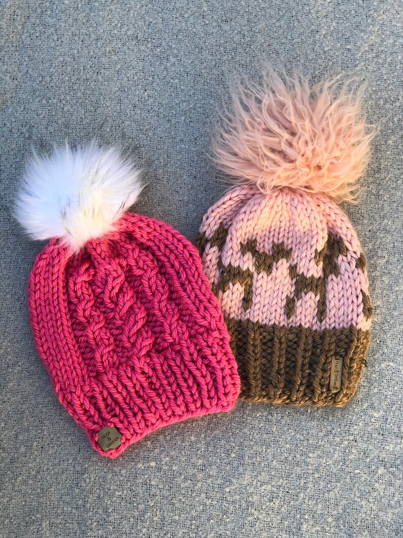 Winter Reindeer Hat Pretty In Pink Reindeer Hat Pink winter slouchy hat