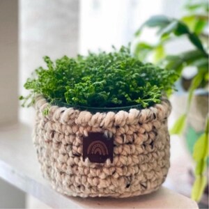 Cestino all&#39;uncinetto, mini cestino fatto a mano, cestino regalo, cestino decorativo