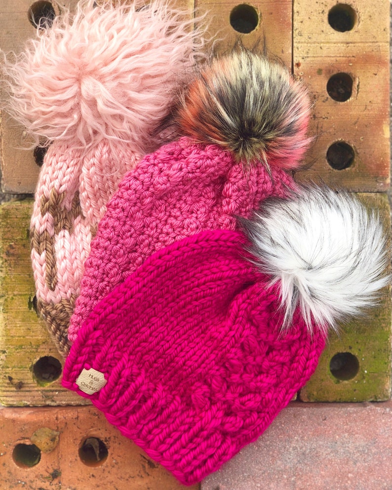 Winter Reindeer Hat Pretty In Pink Reindeer Hat Pink winter slouchy hat