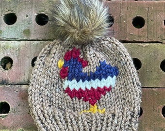 Gorro de pollo, gorro estilo americano con estampado de pollo, gorro para amantes de los pollos, gorro inspirado en la granja, regalo para mamás aficionadas a los pollos