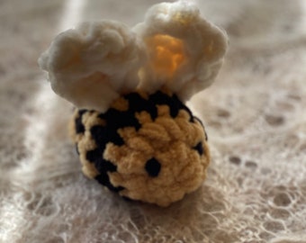 Mini Bee Plushie, Posy the Mini Bee, Baby Bee Plushie, Tiered Tray Mini Bee, imagination Toy, Crochet Bee Plushie, Little Bee Stuffed Animal