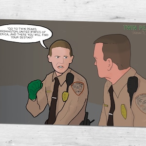 Twin Peaks: The Return - Parte 14 - Citazione Destiny di Freddie, Guanto verde Freddie - Stagione 3 / Stampa d'arte (4x6, 5x7 o 8x10)