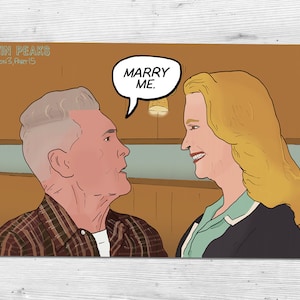 Twin Peaks: The Return - Parte 15 - Marry Me Quote - Stagione 3 - Ed e Norma / Art Print (4x6, 5x7 o 8x10)