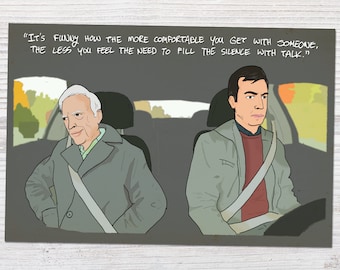 Nathan For You - Season 4 - Finding Frances Comfortable Silence Quote - Driving - Fanart | Art Print (4x6, 5x7 or 8x10)