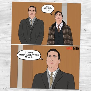 Mad Men - Temporada 5 - Citação de Don Draper "Eu não penso em você" | Impressão artística (5x7 ou 8x10)