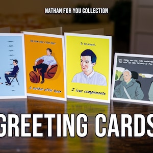 Nathan For You 5x7 Cartes de vœux - Papier d’art lourd - Souvenir ou pour affichage - Vierge à l’intérieur - Cartes Pop Art