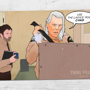 Twin Peaks: The Return - Parte 6 - Utilizzare la Ladies Room Chad Citazione - Hawk - Stagione 3 / Stampa d'arte (4x6, 5x7 o 8x10)