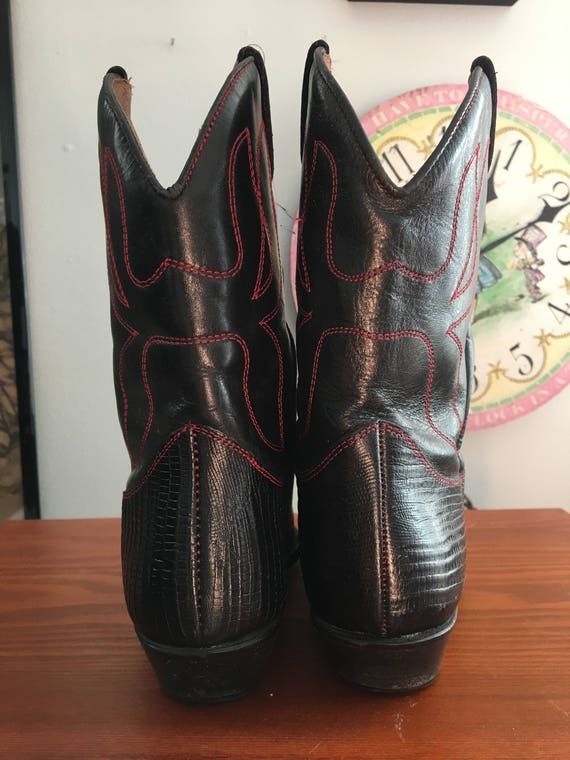 1990s Flings ankle cowboy boots with cutout detai… - image 5