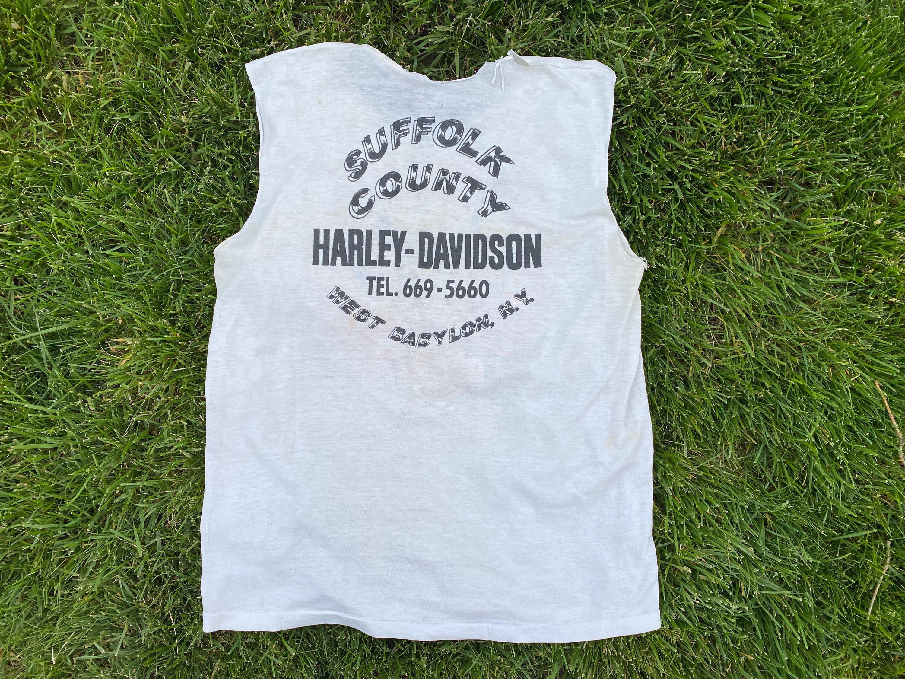 Vintage White Harley Davidson Suffolk 