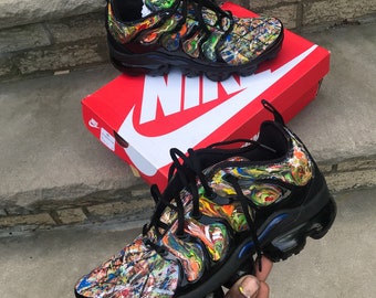 Vapormax Plus Custom Splatter/Paint Drip Customized Nike Size 11