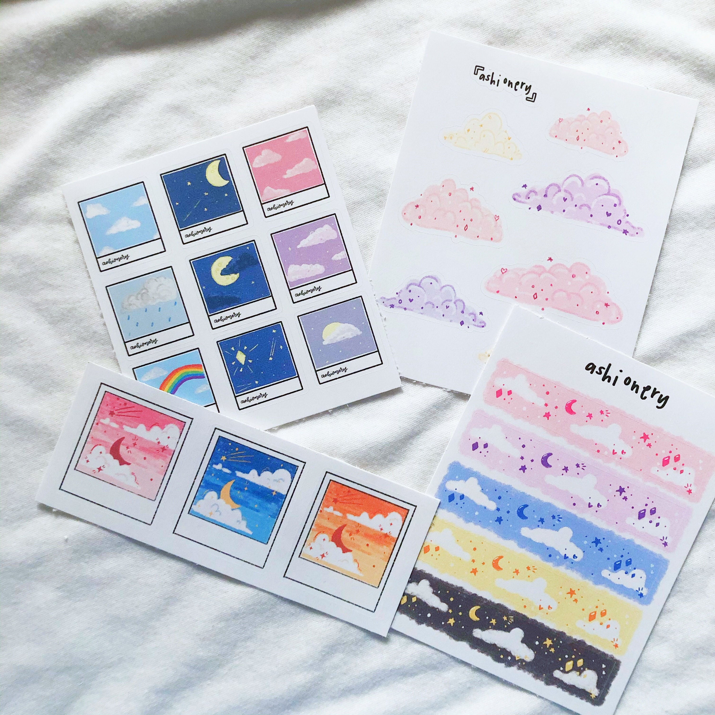 Clouds and night skies stickers