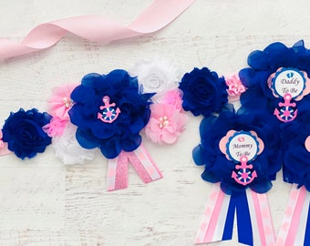 Nautical Maternity Sash Patriotic Belly Bump American Flag Sash