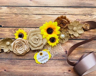for dress Sunflower sash belt Belt 