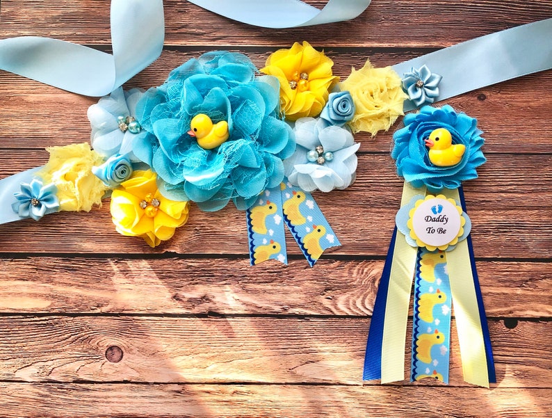 Boy Maternity Sash Rubber Ducky Baby Shower Maternity Sash and Etsy