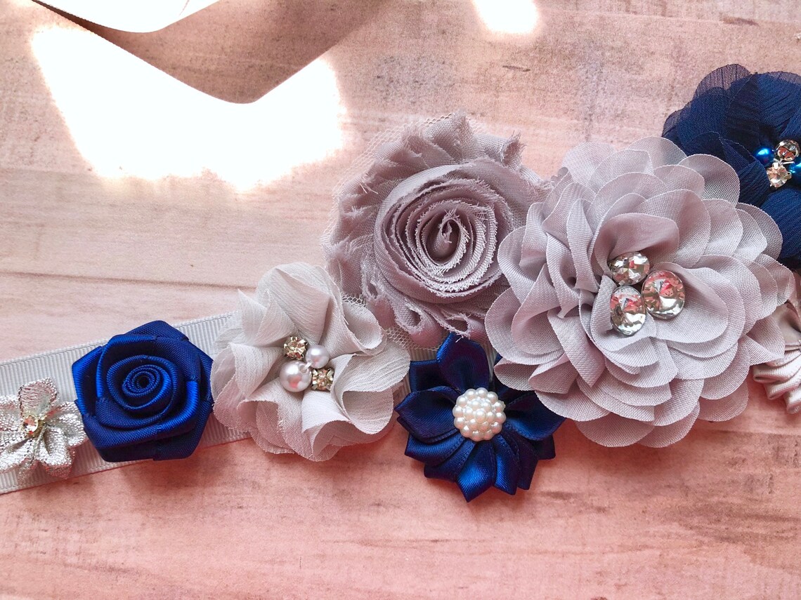 Gray Navy and White Baby Shower Reveal Party Photo Prop Etsy