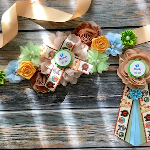 Safari Baby Shower Mutterschaft Schärpe: Dschungel Tiere, Andenken