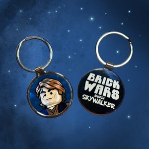 Anakin Skywalker Profile Brickwars Metal Keychain