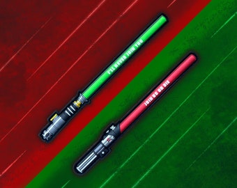 Luke Skywalker / Darth Vader PVC Light Saber Patches