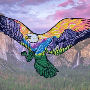 Embroidered MEGA Tunnel View Bald Eagle Patch