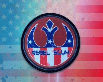 Rebel Scum Starbird Fabric Patch: Embroidered Edge, Hook-Backing