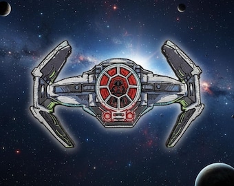 Darth Vader Tie Advanced Aufnäher mit Stickerei aus Brick Wars
