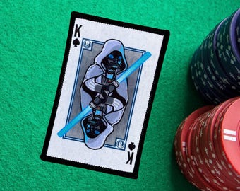 Light Side Darth Vader King of Spades Playing Card Fabric Patch