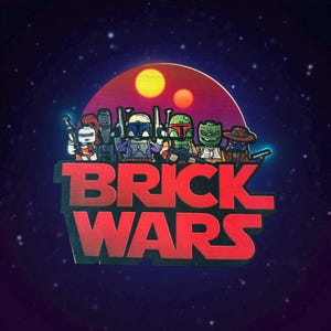 MEGA Brick Wars Wooden Banner Patch (Bounty Hunter Edition)