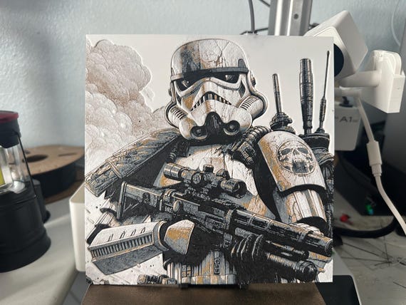 Tactical Stormtrooper Hueforge Print/Patch