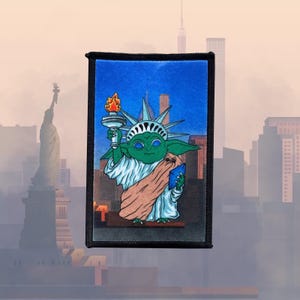Grogu Liberty Mashup Fabric Patch