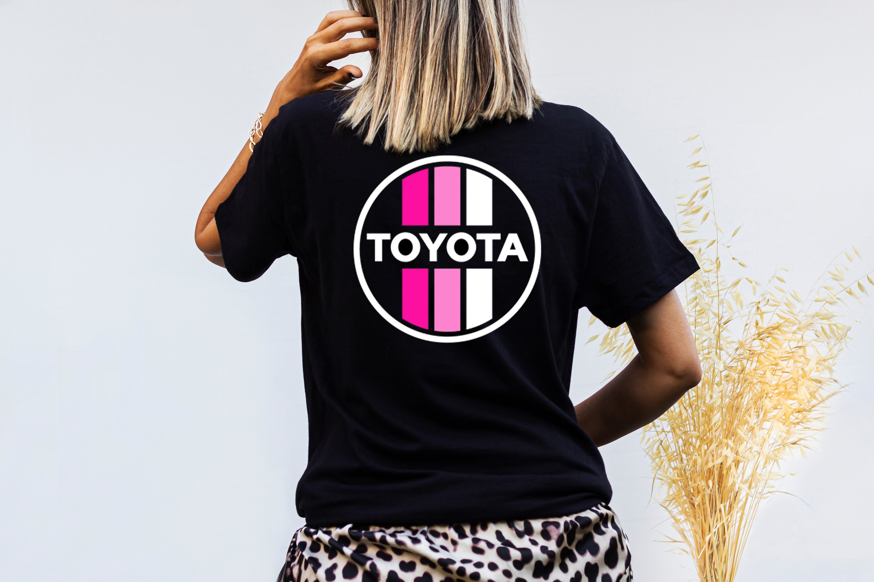 Pink Vintage Toyota Logo Lady's Tee Shirt - Etsy