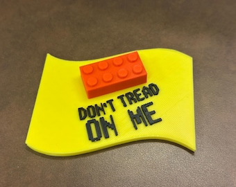 Trampa inte på mig 3D-printad tegellapp