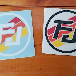 FJ Cruiser TEQ-Style decal with Vintage Toyota Stripes