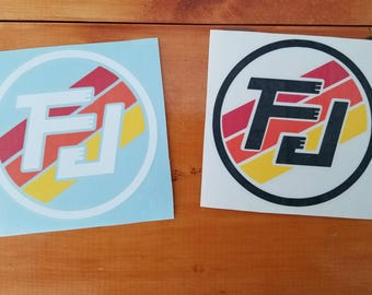 FJ Cruiser TEQ-Style decal with Vintage Toyota Stripes