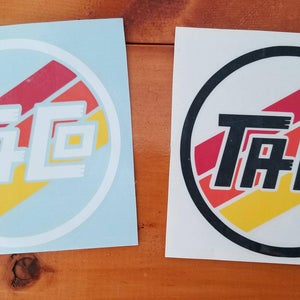 Tacoma TEQ-Style decal with Vintage Toyota Stripes