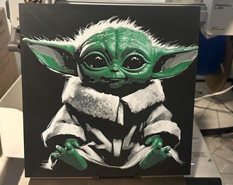 Grogu Hueforge Print: Star Wars Patch (7.75")