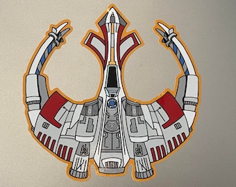 Calcomanía Rebel Starbird X-Wing - 4"x4" a todo color