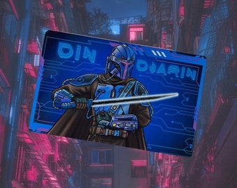 Aluminiowa naszywka Cyberpunk Mando