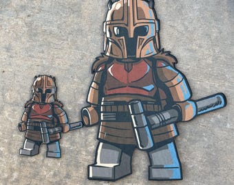 Houten kleur Brick Wars Armorer-patch